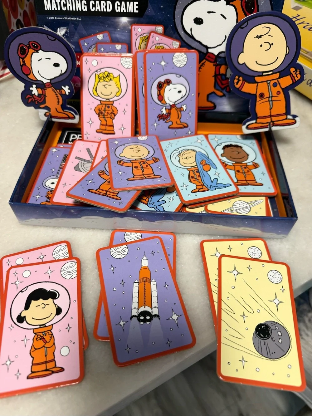 Peanuts Space Card Game - Pink & Purple Art Cards